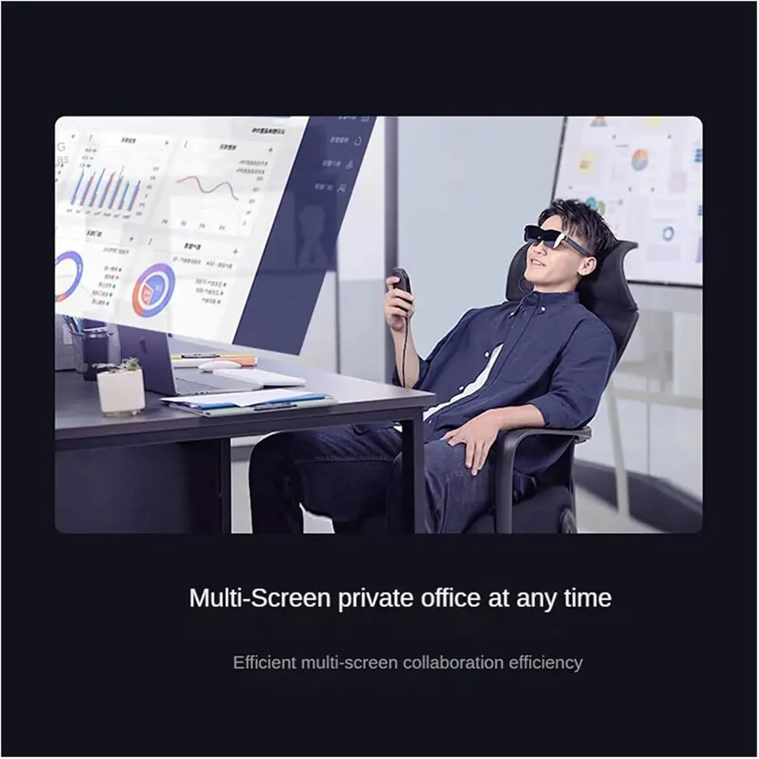 Smart Glasses VR GlassesVR HD Giant Screen Virtual Reality Glasses 120HzVR Virtual Reality Glasses(Color:Ar)