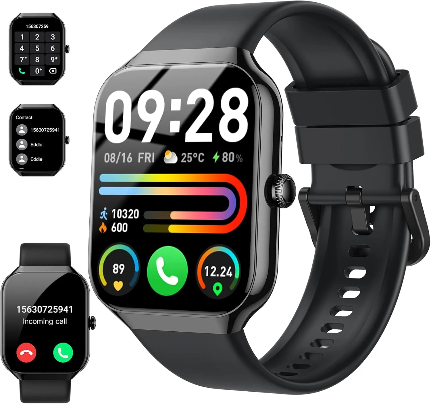 Smart Watch for Men Women(Answer/Make Call), 2025 New Smartwatch 1.96" HD Fitness Watch with 110  Sport Modes, Heart Rate, Sleep Monitor, Pedometer, IP68 Waterproof Activity Tracker for Android iOS