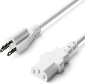 THE CIMPLE CO 25 Feet - 3 Prong AC Power Cable for Computer, Medical, Server, & Desktop - 25 ft Three Prong Power Supply Cord - C13 Power Cord - NEMA 5-15P to C13 / IEC 320-25 Foot (7.5 Meter), White