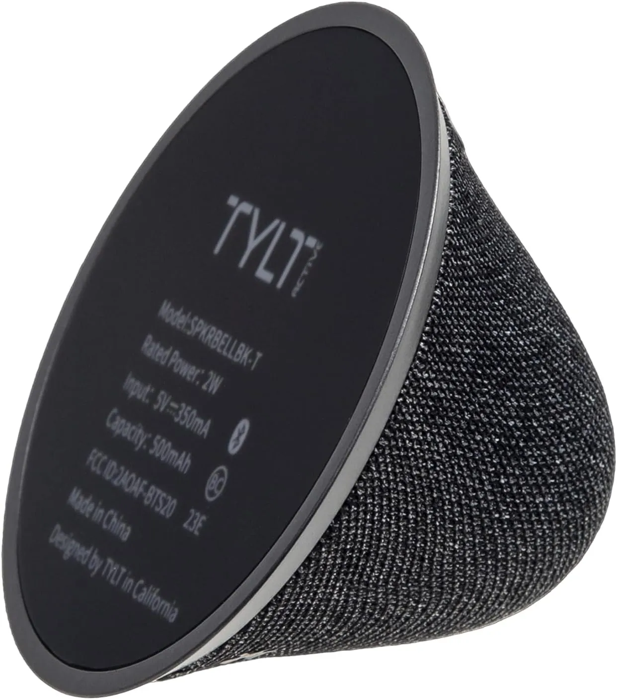 TYLT Bell Portable Magnetic Bluetooth Speaker with Built-in Mic for Compatible with iPhone iPad Google Pixel Samsung Galaxy 2.5 x 1.8 x 1.8 inches Hands-Free Calls Black