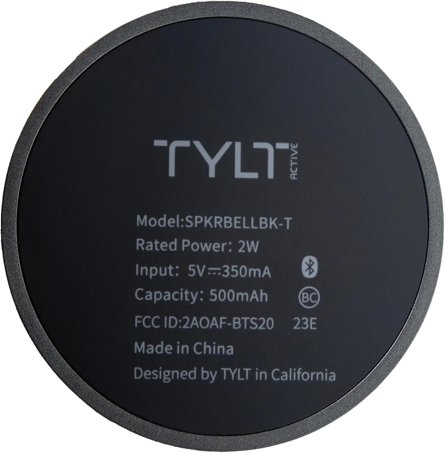 TYLT Bell Portable Magnetic Bluetooth Speaker with Built-in Mic for Compatible with iPhone iPad Google Pixel Samsung Galaxy 2.5 x 1.8 x 1.8 inches Hands-Free Calls Black