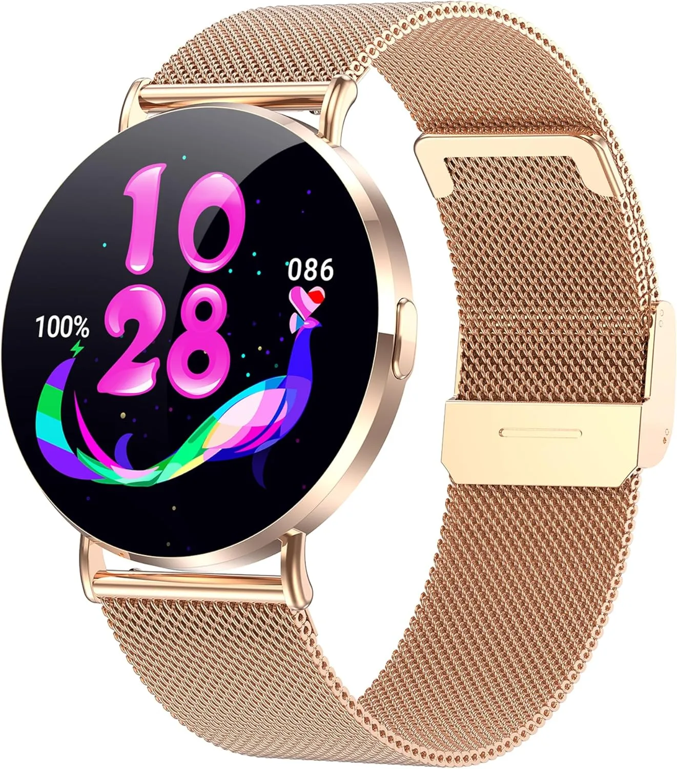 Ultra-Thin Smart Watch for Women,1.32" AMOLED Touchscreen Fitness Tracker, Make/Answer Calls, Heart Rate SpO2 Monitor, Sleep & Activity Tracking Smartwatch for iPhone/Android