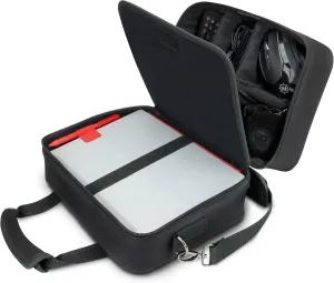 USA Gear Electronics Travel Organizer Tech Bag Case Custom Accessory Storage Compartments, Shoulder Strap & Padded Interior  Compatible with Tablets, Portable Projectors & More Electronics
