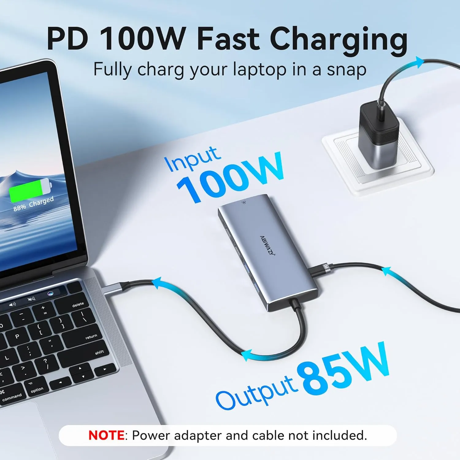 USB C Hub Adapter for MacBook Pro Air,10 in 1 USB C to USB HDMI Ethernet Hub Mac Dongle Accessories Converter for laptops (4K@60Hz HDMI Ethernet 4USB 1USB-C Data Port SD/TF Card Reader 100W PD)