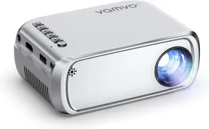 Vamvo Projector Mini Portable Video Projector, Movie Projectors For Home Theater Compatible with HDMI/TYPE-C/USB/VGA/AV/Smartphone/TV Box/Laptop/ iOS/Android