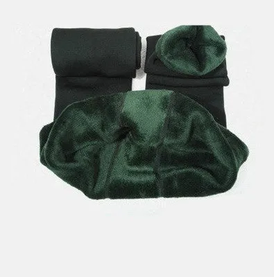 VenusFox 8 Colors Plus Size Winter Warm Velvet Knitted Leggings