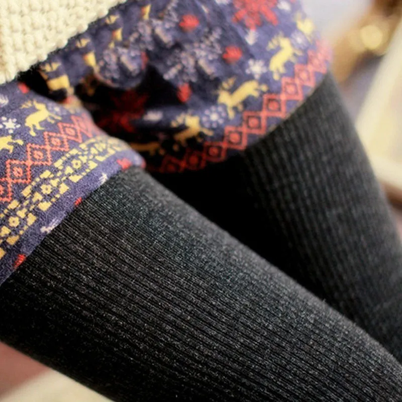 VenusFox Winter Warm Stretch Knitted Skinny Leggings