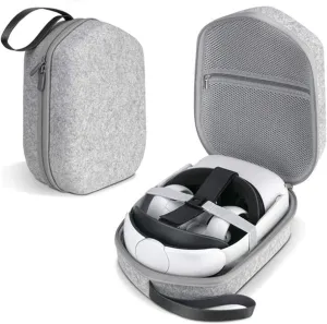 VR Glasses Storage Bag Hard EVA Carrying Case for VR Gaming Glasses, Impact Proof Anti Scratch VR Headset Travel Case for Quest 2 VR Accessories 11*7.9*4.7 In VR Glasse Storage Bag