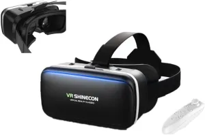 VR Headset for iPhone & Android with Controller, for Kids & Adults, Universal Virtual Reality Goggles, Portable Virtual Reality 3D Glasses Helmets, for Movies,TV & Video Games,for Phones 4.7-6.5Inch