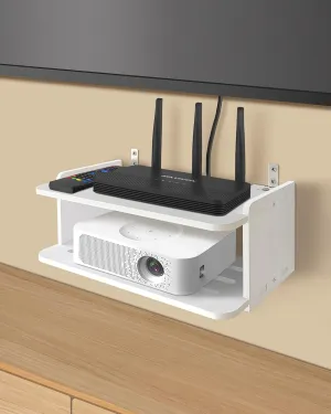 Wall Mount Floating Projector Shelf,Wall Router Shelf,Floating Shelf Holder for Xbox Series S/X, PS5, PS4,Gaming Console Shelf for Wall Floating Projector Holder, Wall Shelf for TV