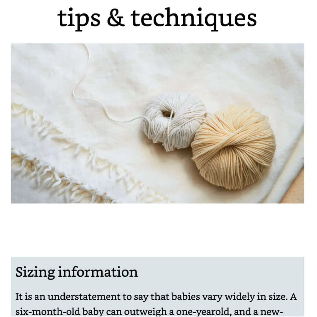 What to Knit When You're Expecting, Pattern Book