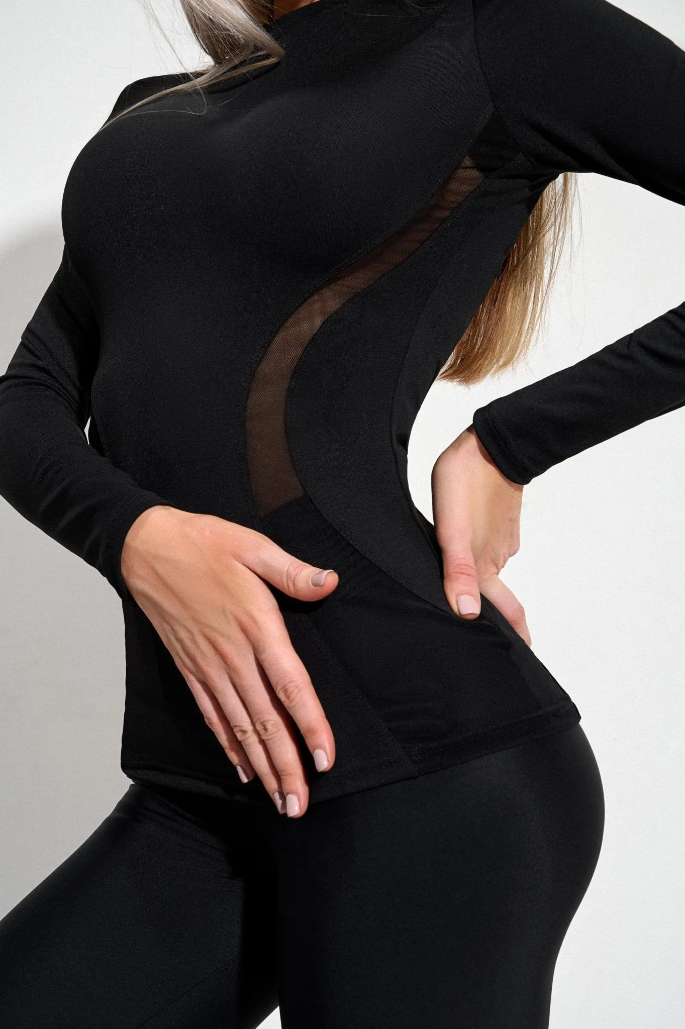 Workout Top Longsleeve Move Up Black