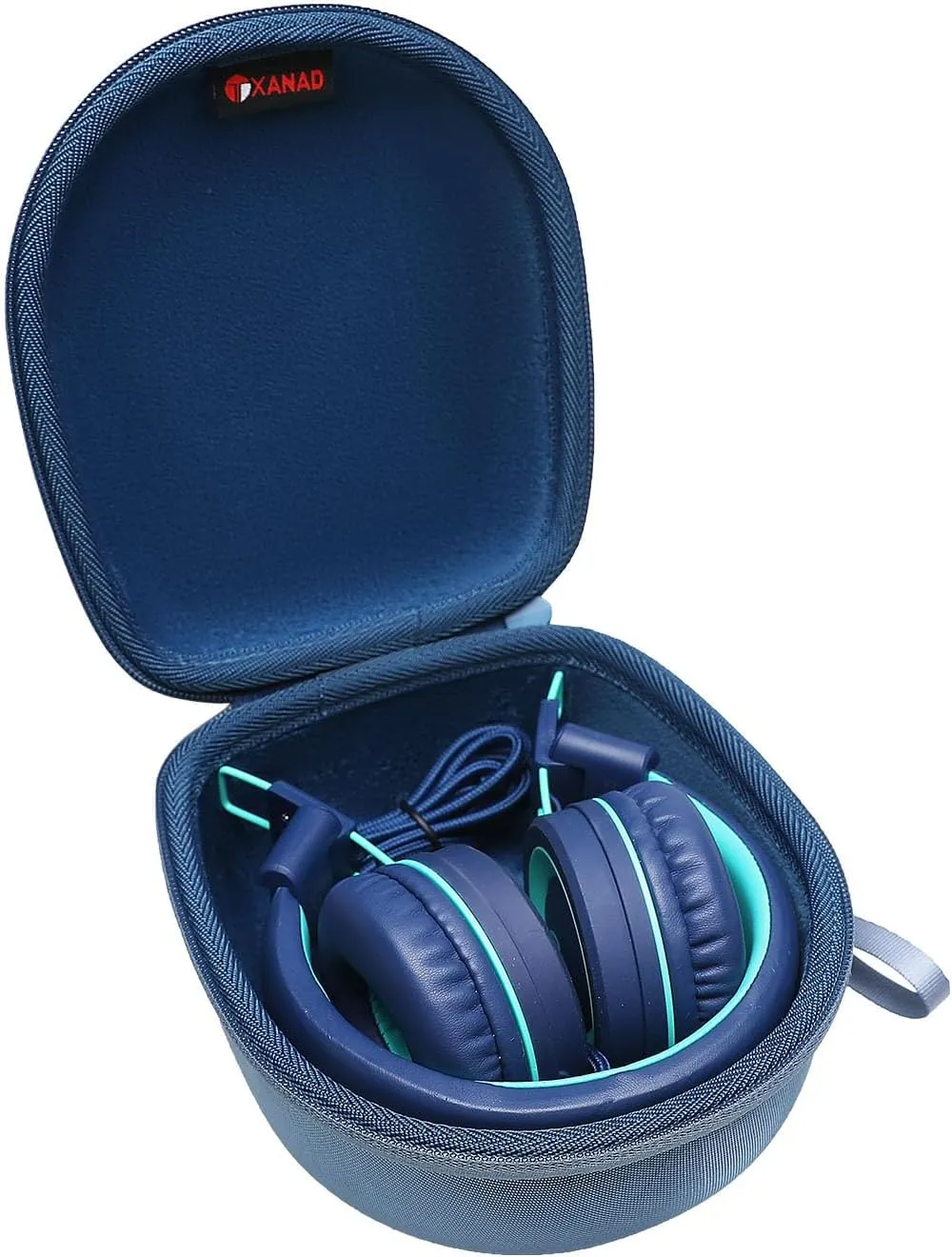 XANAD Blue Case for Kids Headphone - Elecder i37 / Noot K11 / iClever HS14 Foldable Wired On-Ear Headset (The Headset is not Included)