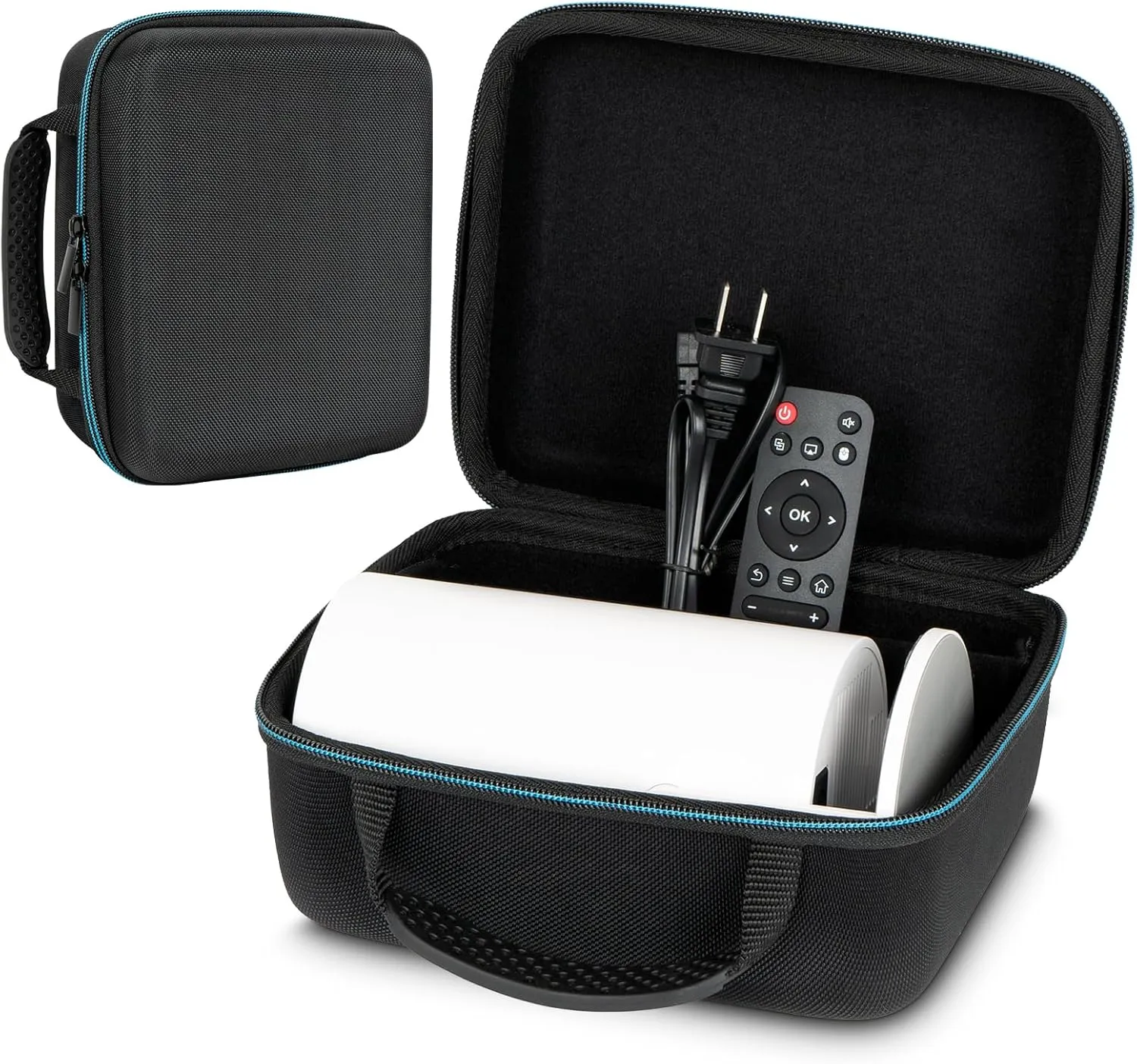 XINGFUDAO Projector Carrying Case Compatible with HY300 Projector/Other Mini Projector, Hard Protective Shell for Small Projector, Projector Case for Traveling/Camping/Business Trips